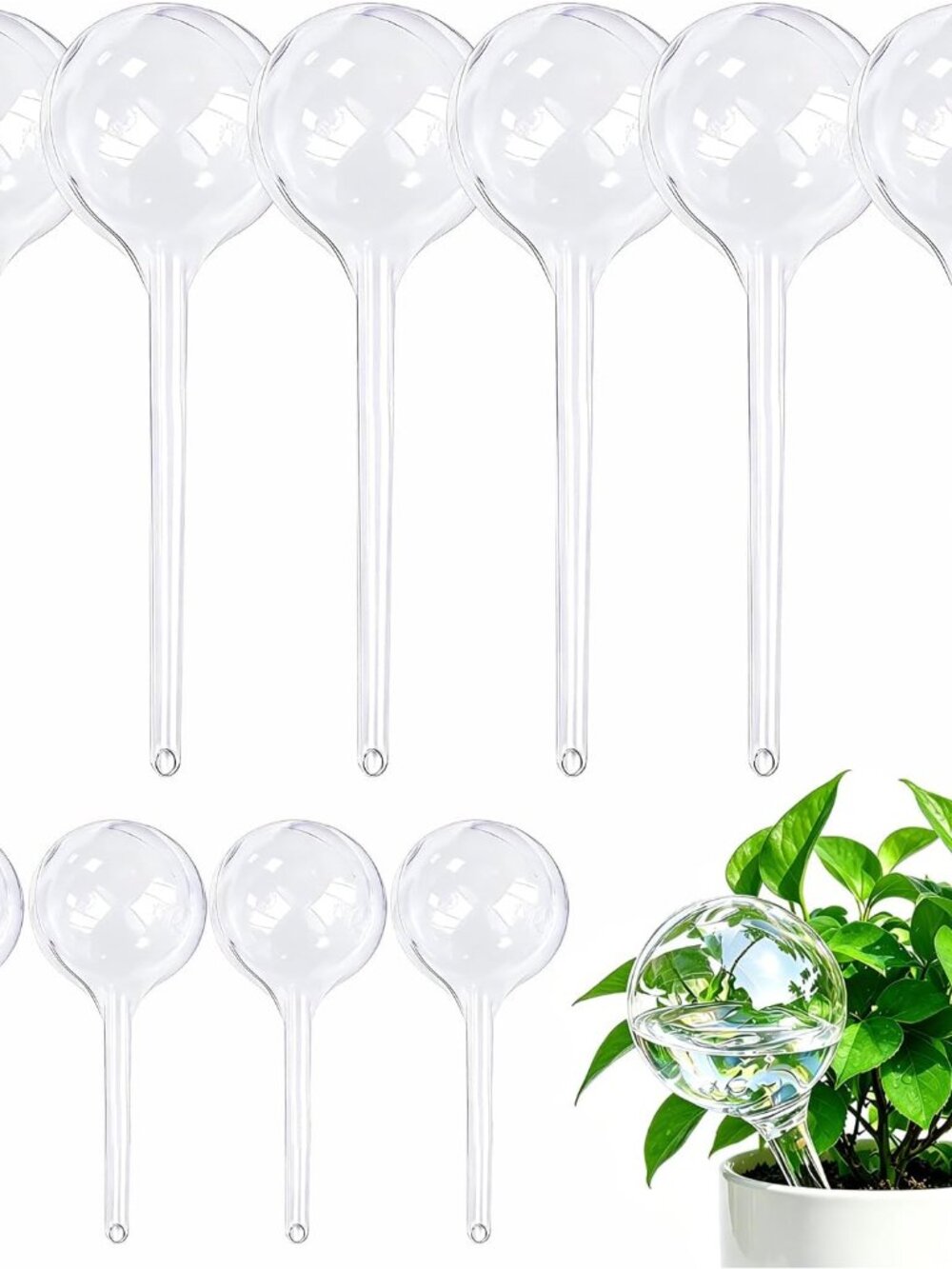 Plant Automatic Watering Devices, Clear Plastic Plant Self-Watering Bulb